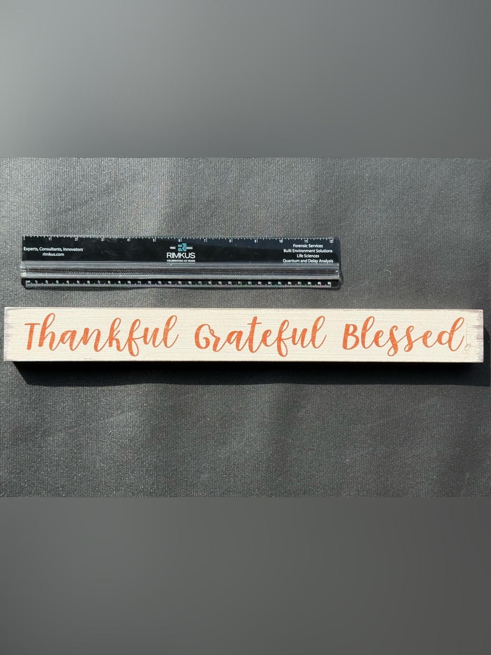 Thankful Grateful Blessed Wooden Sign